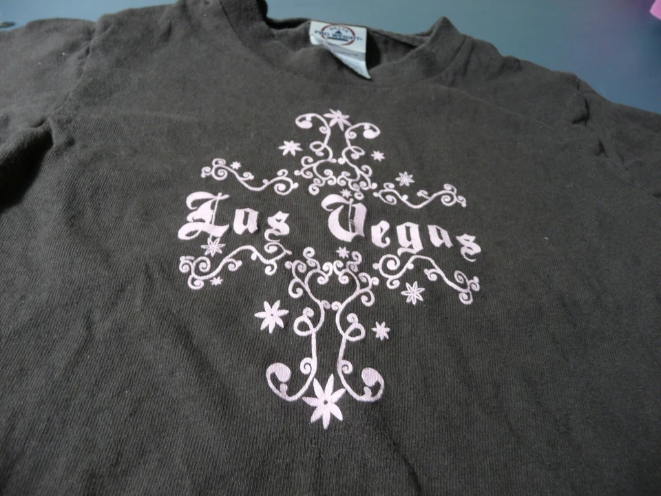GIRLS SIZE 2-4 LAS VEGAS BROWN WITH PINK LETTERS - Image 2 of 2