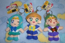 VINTAGE SAILOR MOON Banpresto Rare Keychain LOT plush toy doll pluto uranus nept
