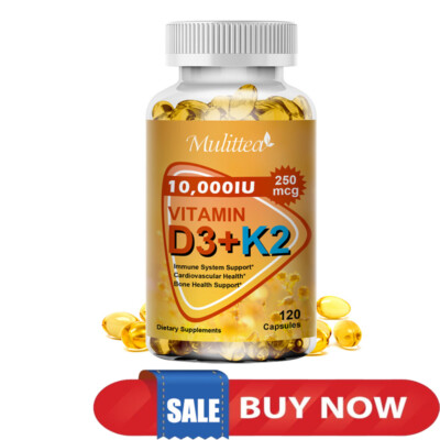 Vitamin K2+D3 Capsules Support Cardiovascular Health Boost Immune System 120pcs