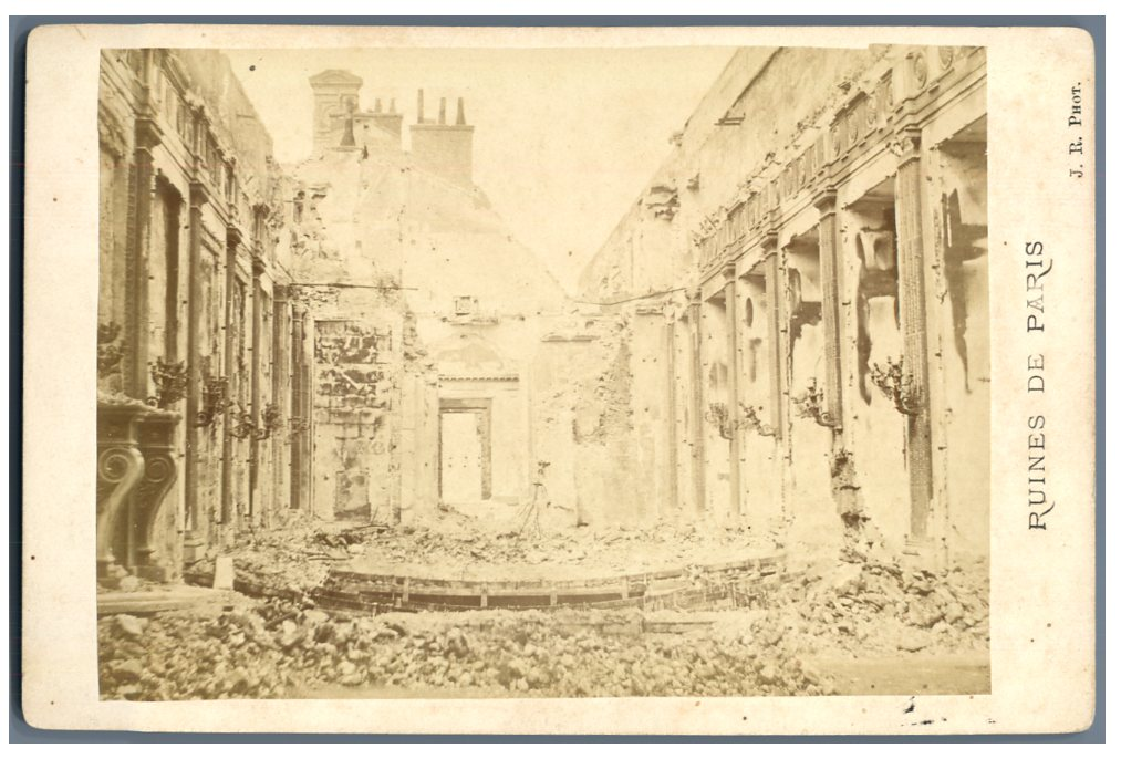 Deux Photos Ruines Des Tuileries Et Louvre – Tirage Albuminé XIXème – Vintage