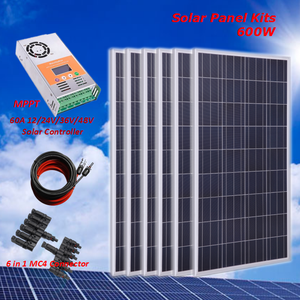 Details About 600w Solar Panel Off Grid Kit W Mppt 60a 12v24v36v48v Solar Controller Boat