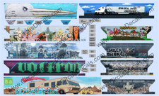 Full Carside Graffiti Decal Set N Scale Loony Tunes, Breaking Bad, Aware