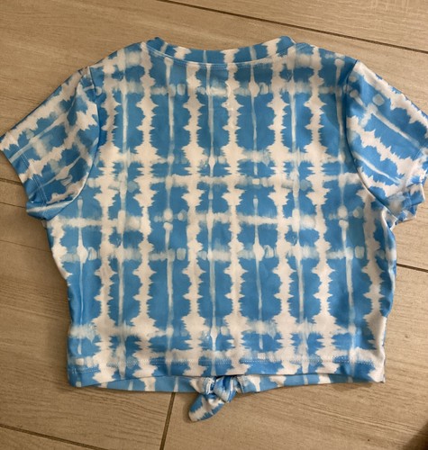 2 Piece Swimsuit Wonder Nation Girls NWOT L (10-12) Tie Dyed Top/ Solid Bottom - Picture 3 of 13