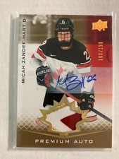 2021-22 UD Team Canada Juniors Patch Auto #56 Micah Zandee-Hart /199  H1R3G