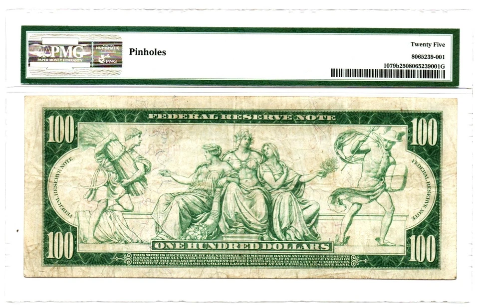 Fr. 1079b 1914 Red Seal Federal Reserve Note PMG Very Fine 25 - Image 2 of 2