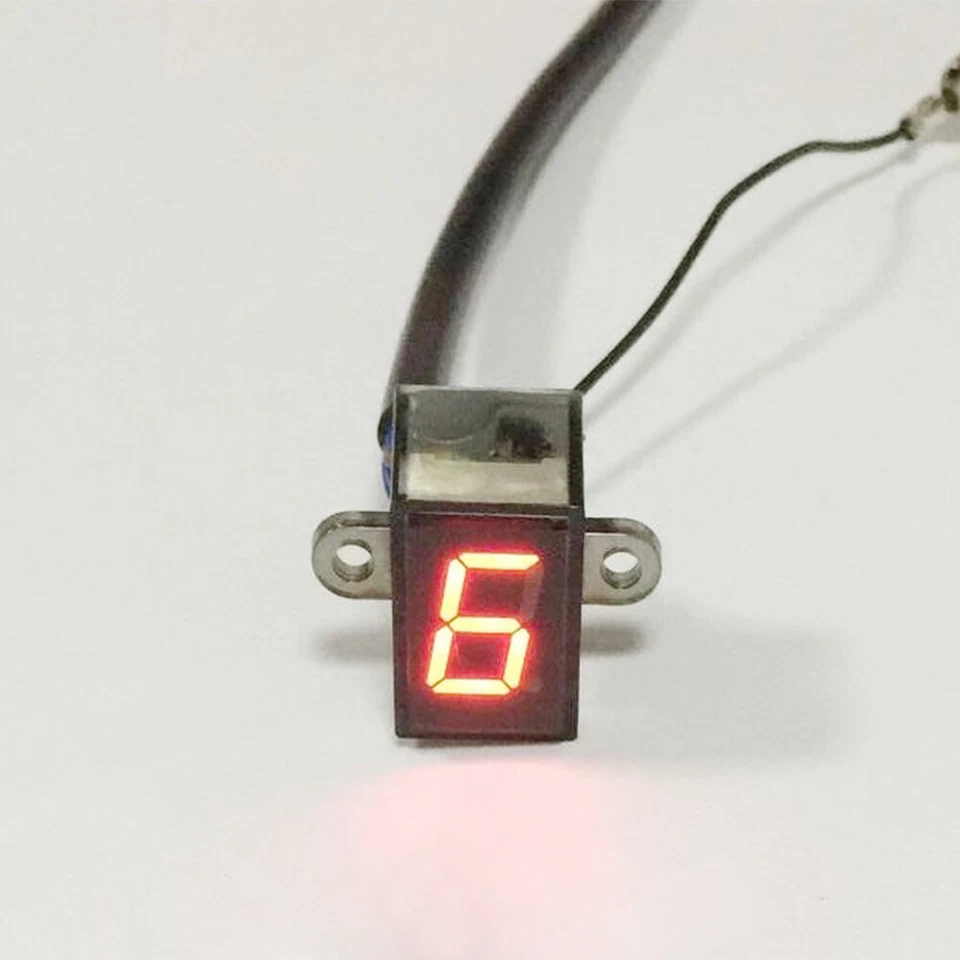 LED Motorcycle Gear Indicator Light N-6 Speed Shift Clutch Lever Gauge Universal - Image 4 of 4