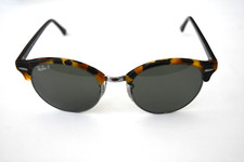 Ray-Ban Clubround Black Spotted Polarized Round RB4246 1157 51-19-145 Sunglasses