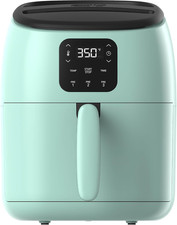 Compact Air Fryer for Healthier Food, Ideal for Small Spaces, 2.6Qt, Aqua, 1000W