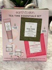 Earth To Skin Tea Time Essentials Set Cleanser Creams Masks New