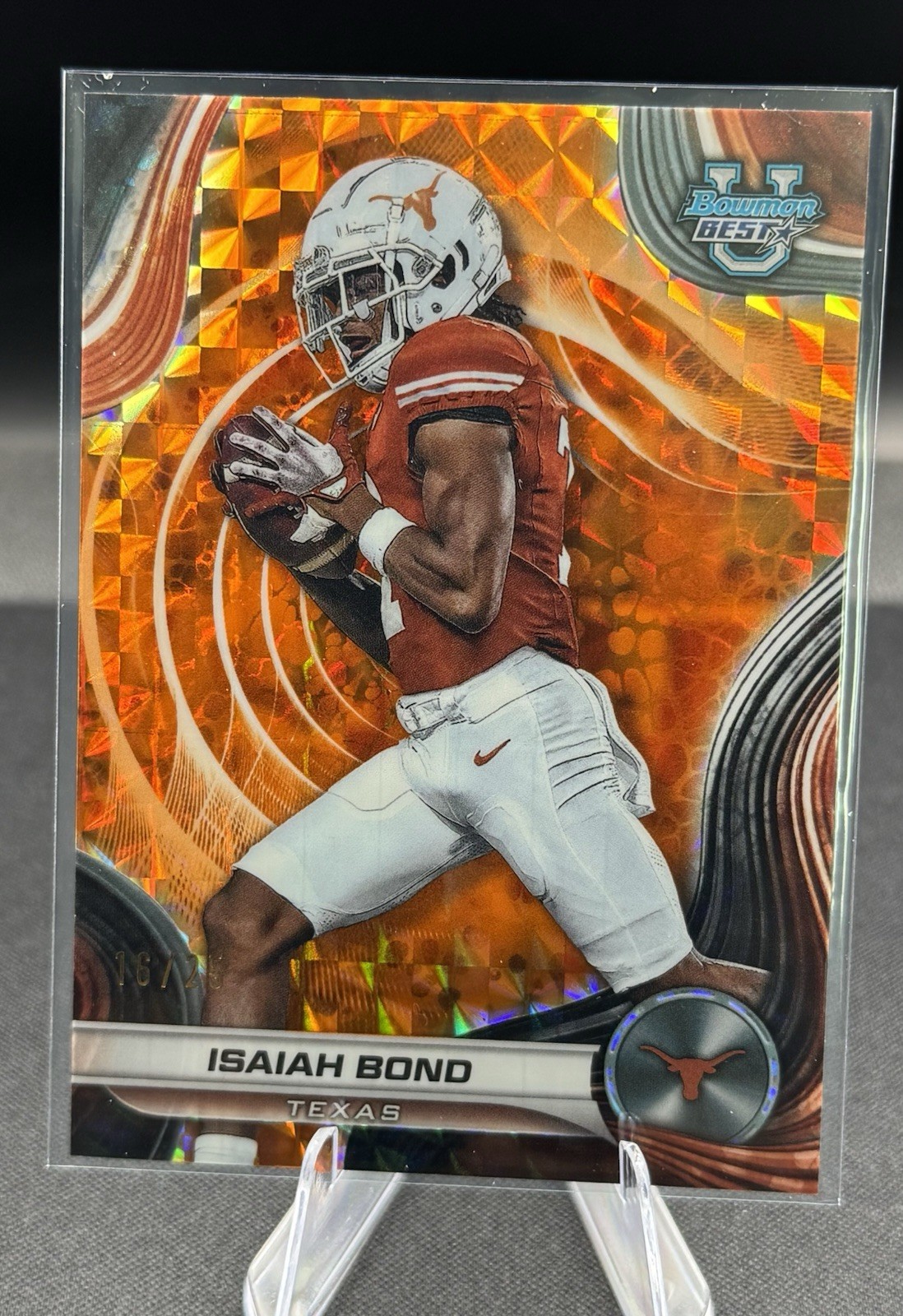 2024 Bowman University Chrome Sapphire Edition - Isaiah Bond #60 Orange /25 (RC)