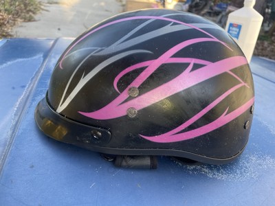 Boss Size Medium Pink Black Helmet 888 Frp Dot FMVSS No. 218 Women s Motorcycle