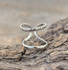 Handmade Sterling Silver Thumb Splint Adjustable Statement Ring All Size R371