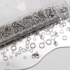 All Size Open Jump Ring and Lobster Clasps Kit for Jewelry Repair Tools Jewel...