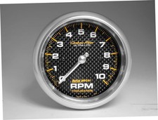 Autometer 4798 Carbon Fiber Tachometer 3-38 10k Rpm In-dash