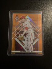 Chase Utley 2025 Topps Transcendent Orange Refractor /25 SSP #75 Phillies