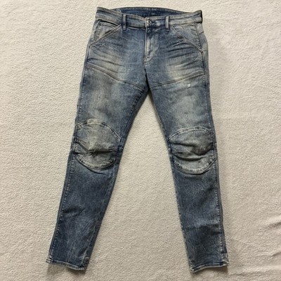 G-Star Raw Jeans Mens Distreessed Blue 5620 3D Skinny 33x32''
