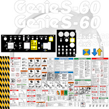 Fits Genie S-60 Decal Kit Boom Lift Stickers - Free Shipping - 3m Vinyl