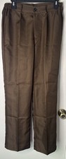 Vintage Womens Brown Pleated Pants Size Small