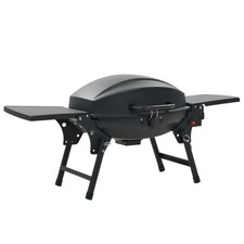 Image of Portable Gas BBQ Grill Foldable Outdoor Camping Barbecue Black
