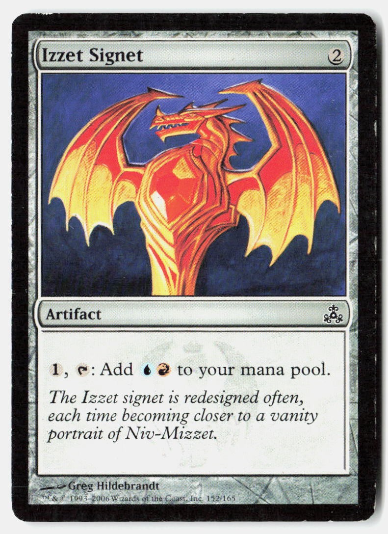 Izzet Signet 152 Common Guildpact Magic: The Gathering Moderately Played