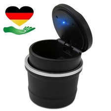 Auto Aschenbecher mit Deckel LED-Licht für Getränkehalter Universal 1 Stk