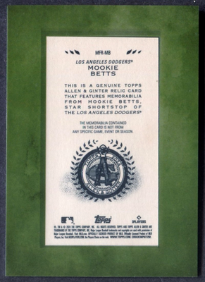 Topps A&G ムーキーベッツ mini framed Relics 2024 TOPPS ALLEN & GINTER- 