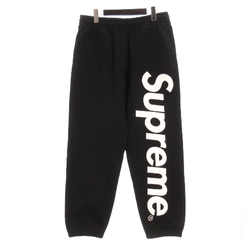 Pantalon de survêtement Supreme Satin Applique Sweat Pantalon de jogging Facile Brossé Dos Bl