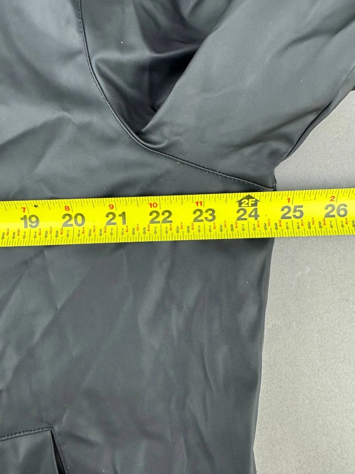 Abrigo de lluvia negro con capucha talla XL de Zara para hombre Foto 4 de 4