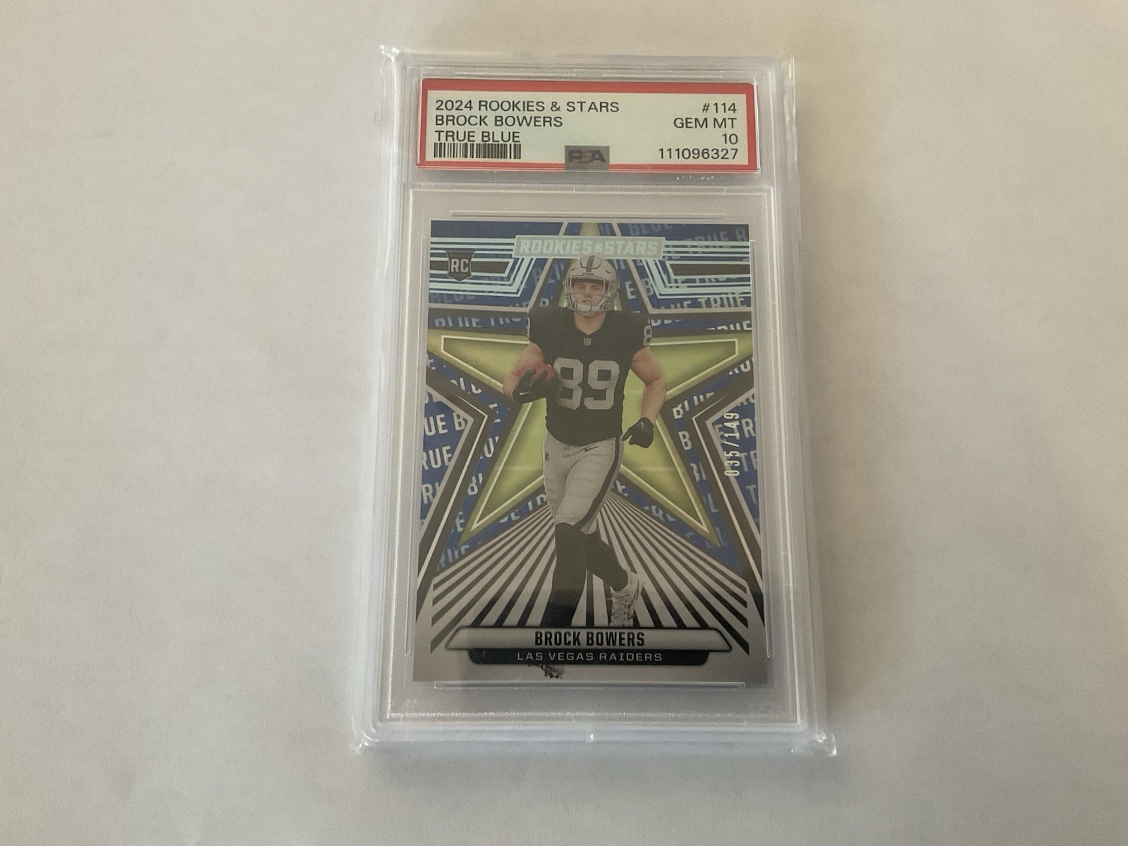Brock Bowers Panini Rookies & Stars #114 True Blue