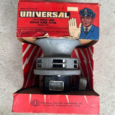 12v SIREN VEHICLE BURGLAR ALARM SYSTEM UNIVERSAL VINTAGE NIB Video VINTAGE NOS