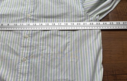 Brioni Dress Shirt - Mens 42 - 16 1/2 Striped Long Sleeve 100% Cotton Italy - Picture 8 of 10