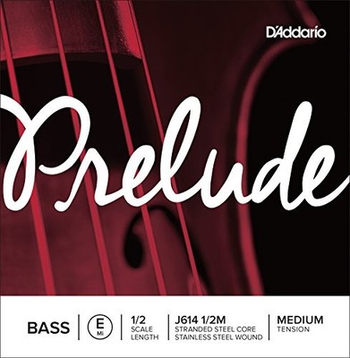 D'Addario Prelude Bass Single E String, 1/2 Scale, Medium Tension