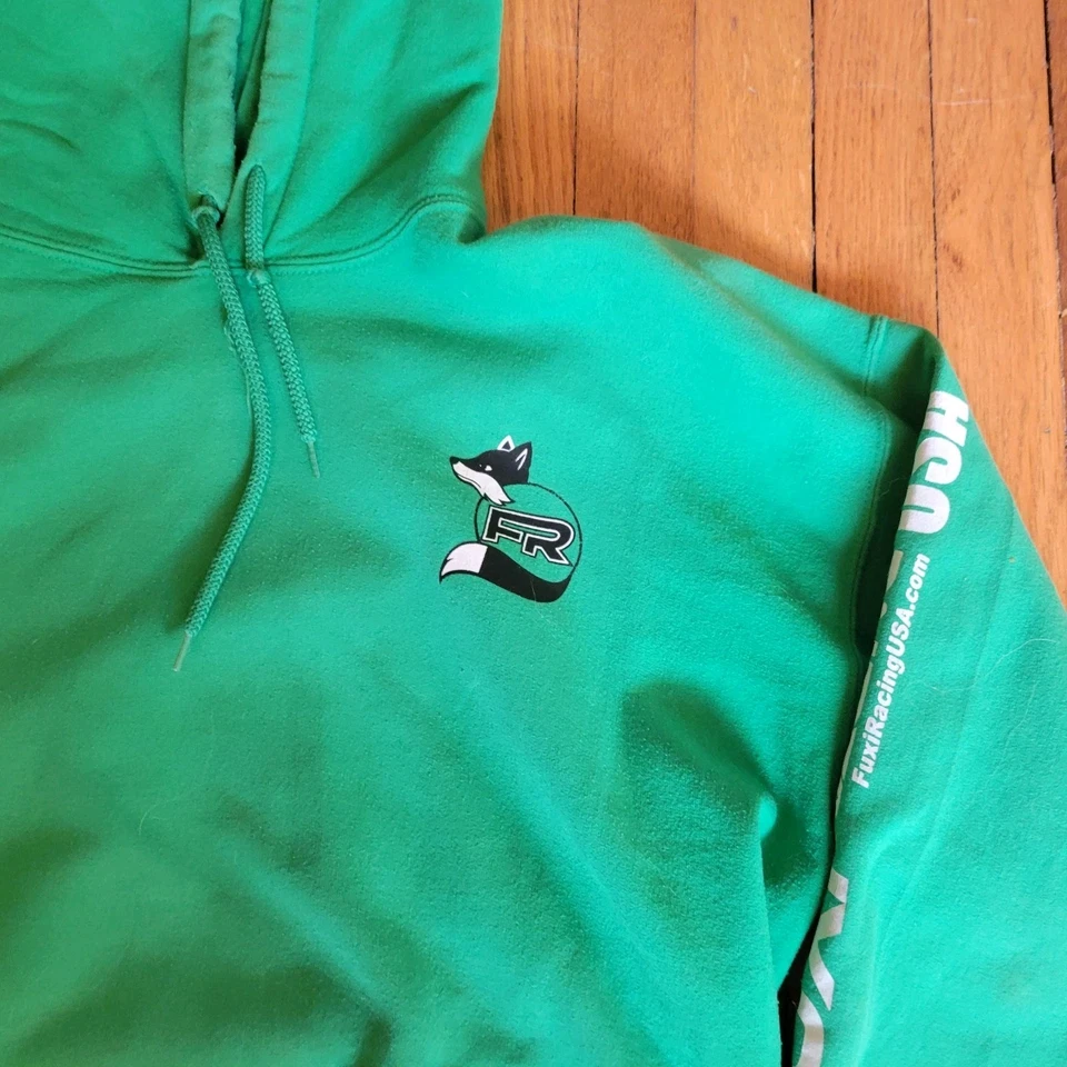 Fuxi racing USA Orange Hoodie Men's  ski racing outfitter Size Large - Image 3 of 3