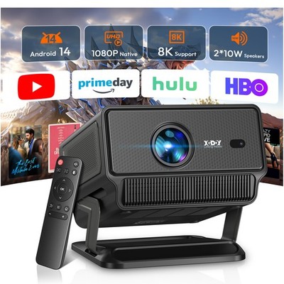 XGODY 8K 4K Beamer Android 14.0 Projektor Autofokus Heimkino 1400ANSI WIFI HDMI