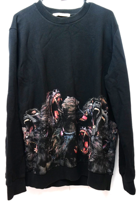 Givenchy Monkey Brothers Graphic Print Cuban Men Black Sweatshirt