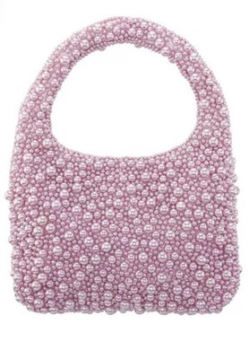 NEW Nina Icy Pink Mother of pearls all over  Small Hobo Handbag-NWT