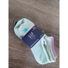 GAP Kids Girls Cotton Low Cut Socks 8 Pairs Shoe Size 7-10 Stars HH