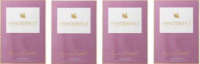 Lot of 4 Pc Gloria Vanderbilt 3.3oz 3.4oz 100ml Eau de Toilette Women's Perfume