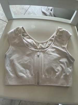 Alignmed AlignMe Active Zipper Posture Bra Size Medium White