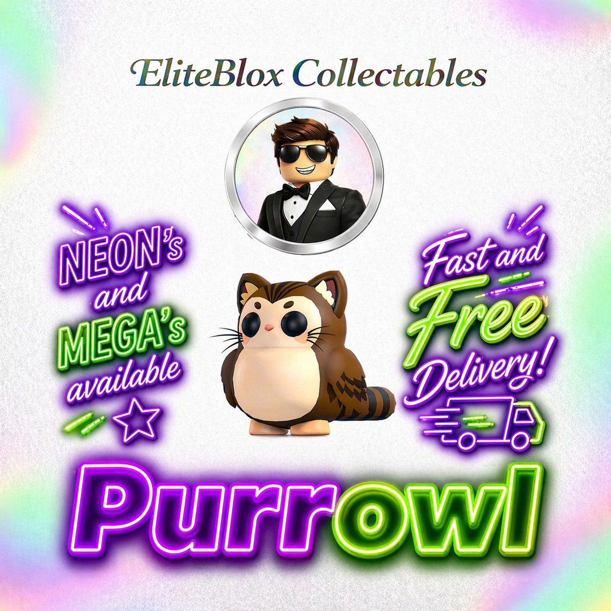 Adopt Here 🦉😻Purrowl Pets [Mega Purrowl] [Neon Purrowl] 2026
