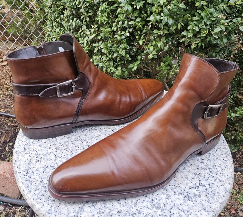 Fratelli Rossetti Brown Leather Monk Strap Chukka Boot Size : 11.5M