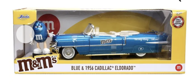 M&M'S World 1956 Cadillac Eldorado with Blue Diecast Figurine New