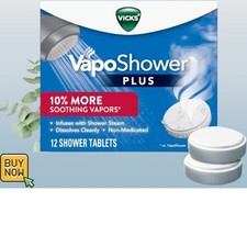 Vicks, VapoShower Plus, Shower Steamers, Eucalyptus Shower Steamer new