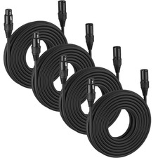 25 Ft Flexible DMX Cable 3 Pin Signal XLR Male to Female Cable Wire for Stage Li