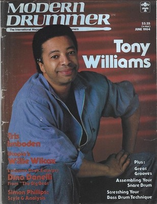 JUNE 1984 MODERN DRUMMER MAGAZINE TONY WILLIAMS DINO DANELLI WILLIE WILCOX DRUMS