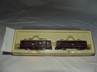 Minitrix 2090 Schienenbus VT75 mit Beiwagen stromf.Magnetkupplung Top OVP N