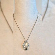 Vintage Carolyn Pollack  Loving Family Modernist Sterling SilverPendant Necklace