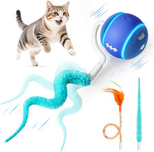 Interactive Cat Toy Ball, Automatic Cat Toys for Indoor Cats, Motion Activated K