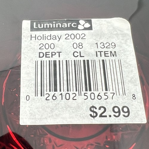 Luminarc Cristal D’Arques Glass Ruby Red Lunch Salad Dinner Plates 8”D Set Of 4 - Picture 7 of 8