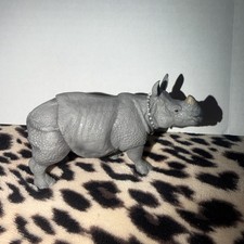 Safari Ltd 2010 Indian Rhino Toy Figure Rhinoceros Wildlife Animal